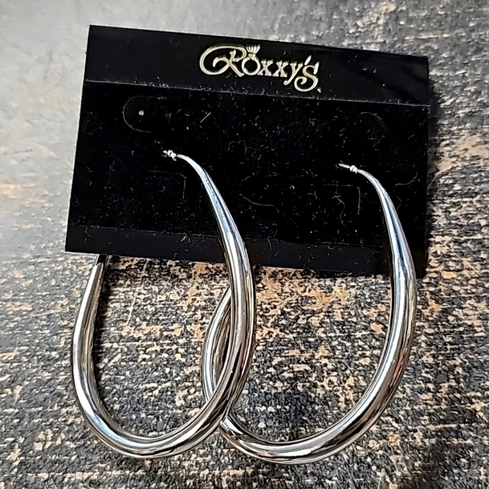 Silver hoop earrings